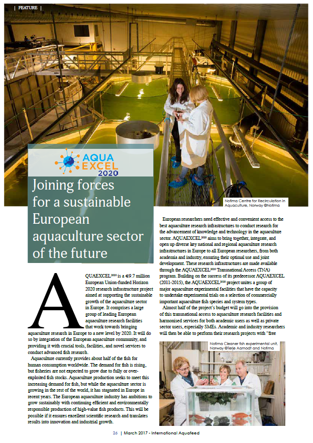1st page in International Aquafeed